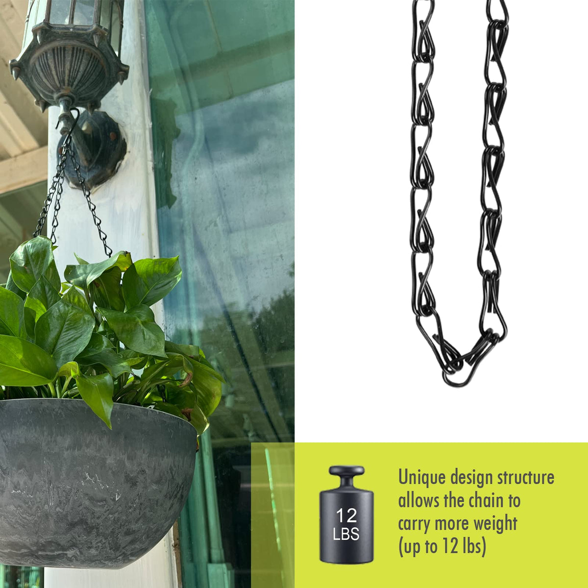 Fetanten adjustable hanging chain lets you set custom height.