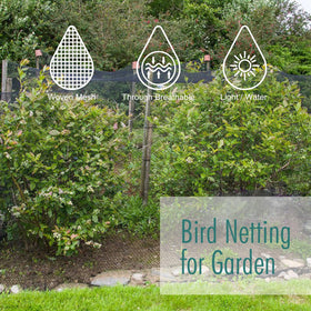 Fetanten heavy-duty netting with 5/8 inch mesh deters pests without harming plants