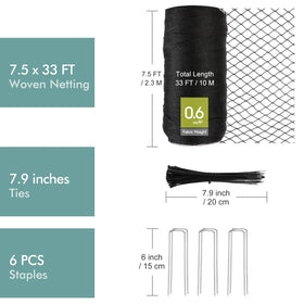 Fetanten included stakes and twist ties for quick installation