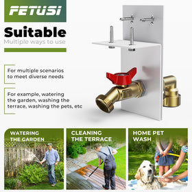 FETUSI brass assembly resists rust and weather for long outdoor use.