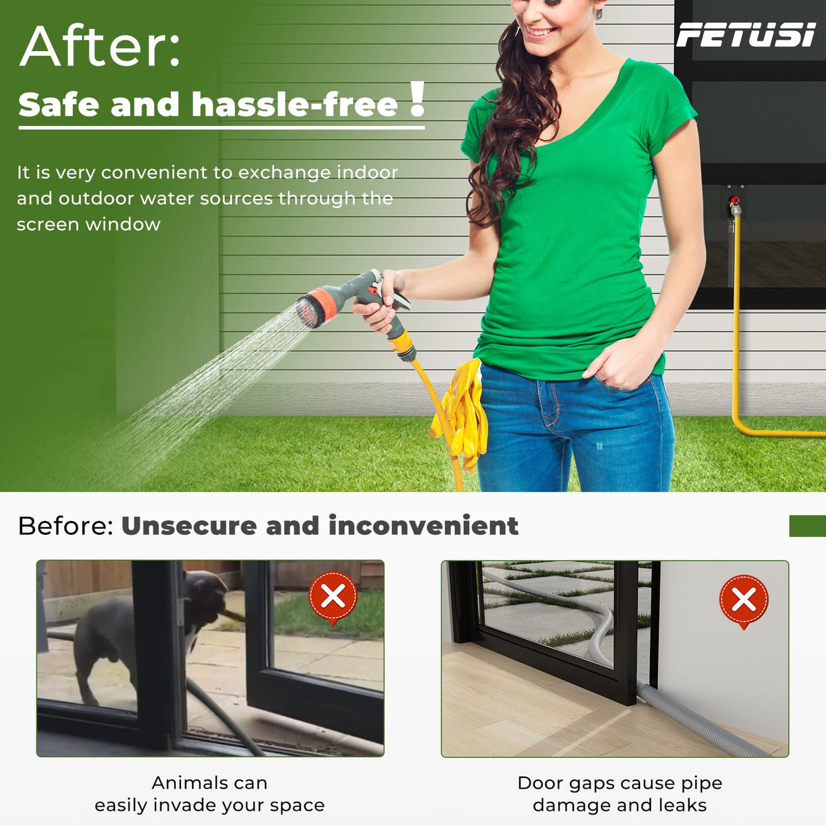 FETUSI brass connector resists rust and weather for long-lasting use