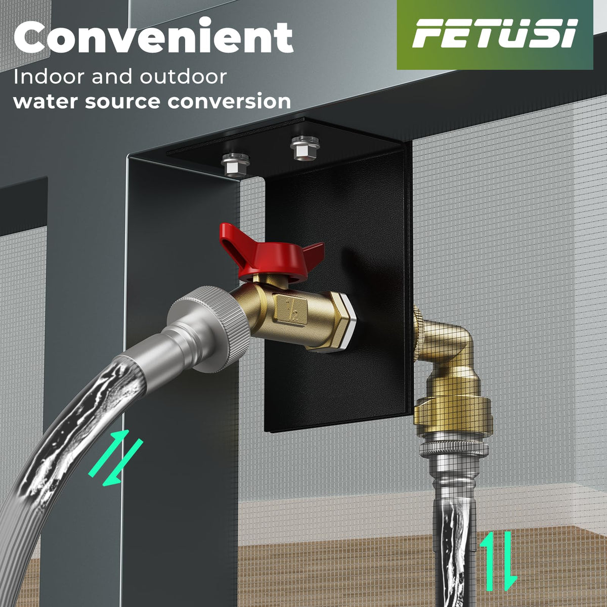 FETUSI DIY installation with pre-drilled hole guide for screens