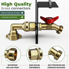 FETUSI hose bib extender enabling outdoor water access for gardens