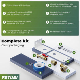 FETUSI hose bib extender expanding faucet reach for garden tasks.