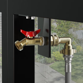 FETUSI water spigot kit brass-connector close-up for durable outdoor connections