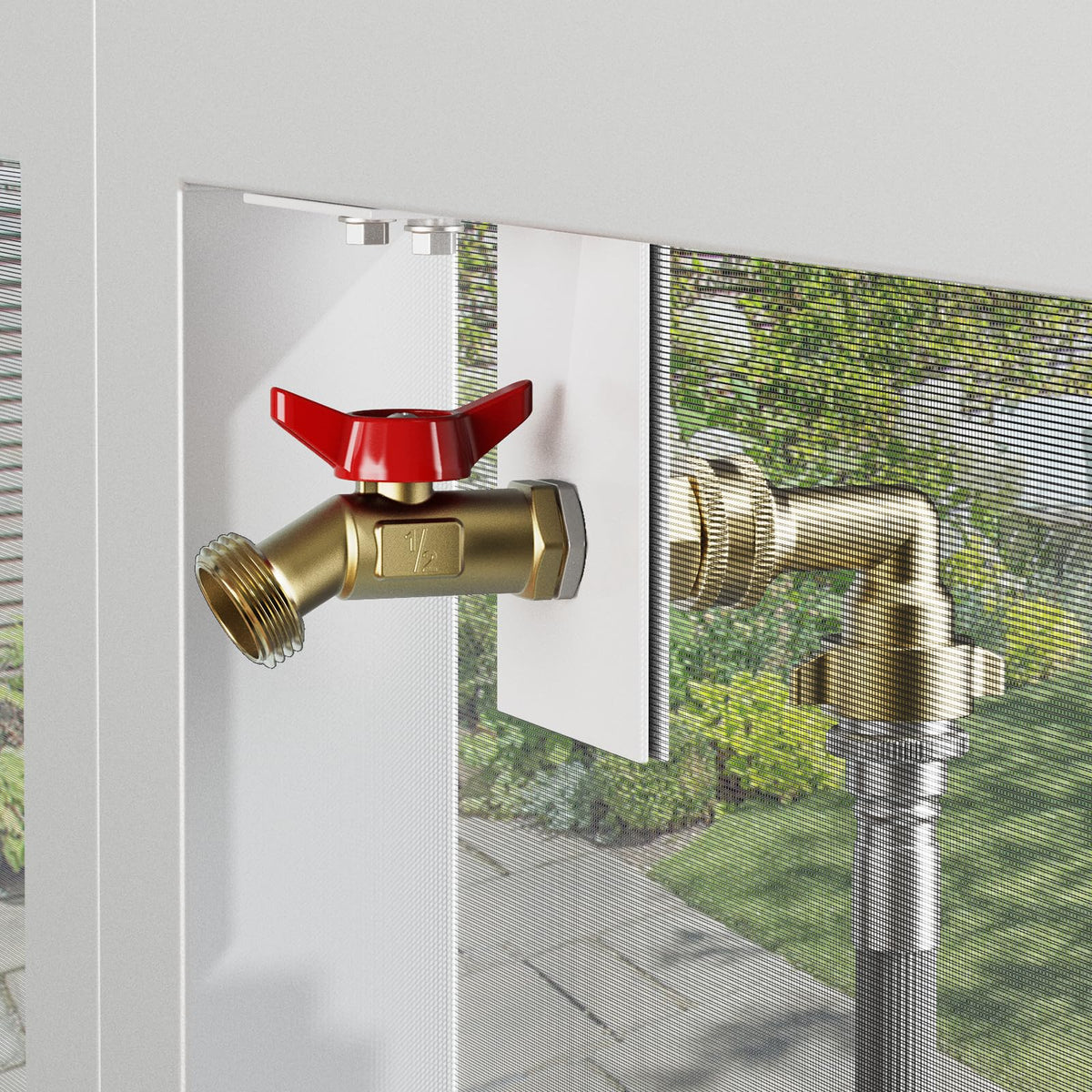 FETUSI water spigot kit with brass connector for reliable outdoor water access.