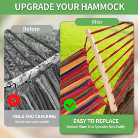 Fevbcnrj portable hammock bar enables easy transport to camping or patio.