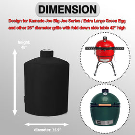 FEVERCOVER big joe cover shown on a Kamado grill with a secure, durable fit.