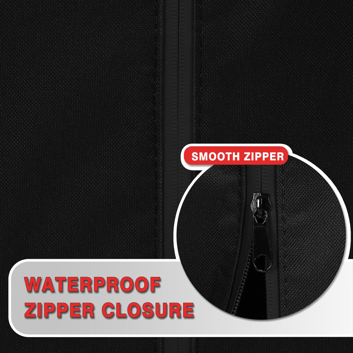 FEVERCOVER handles and zipper enable easy on-off access