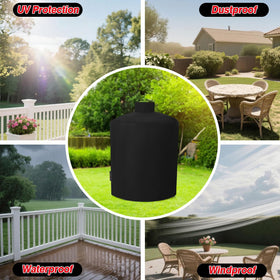 FEVERCOVER reinforced handle enables easy on and off on any porch.