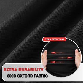 FEVERCOVER cover with bottom Velcro straps secures the grill during windy days.