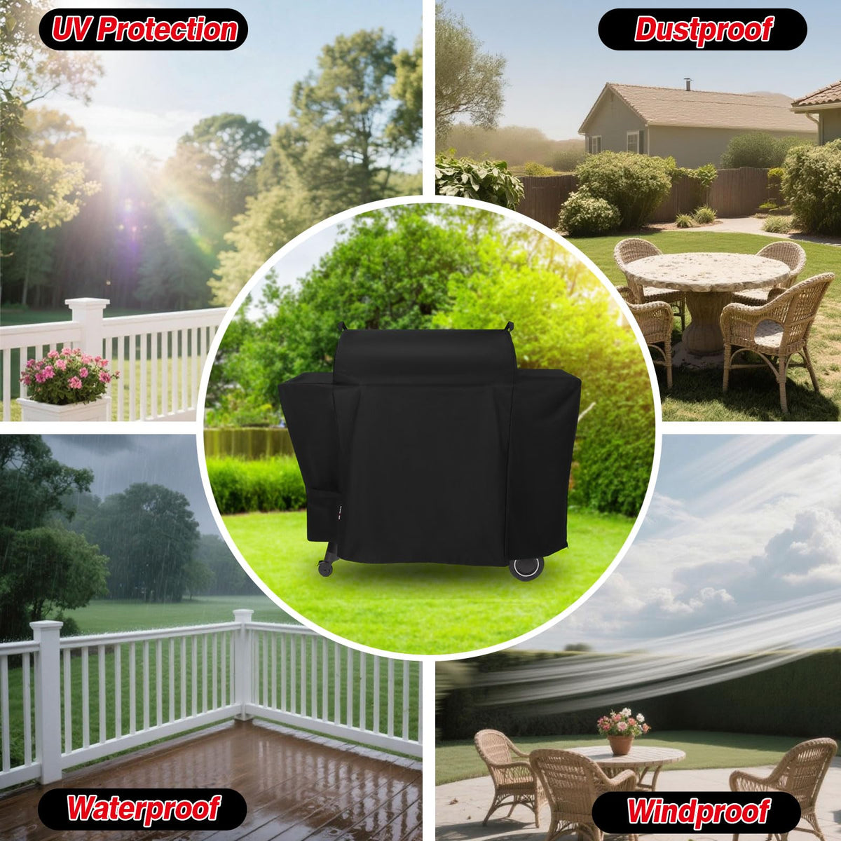 FEVERCOVER weather-resistant construction protects against rain and snow