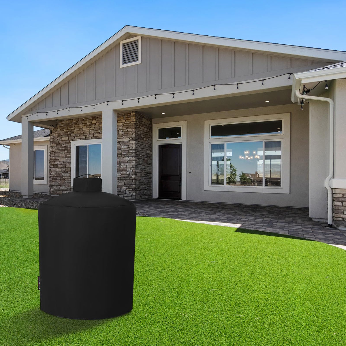 FEVERCOVER weatherproof cover guards against rain snow and hail for ceramic grills.