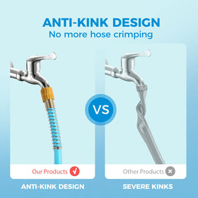 Fevone hose with flexible outer layer stores neatly after use.