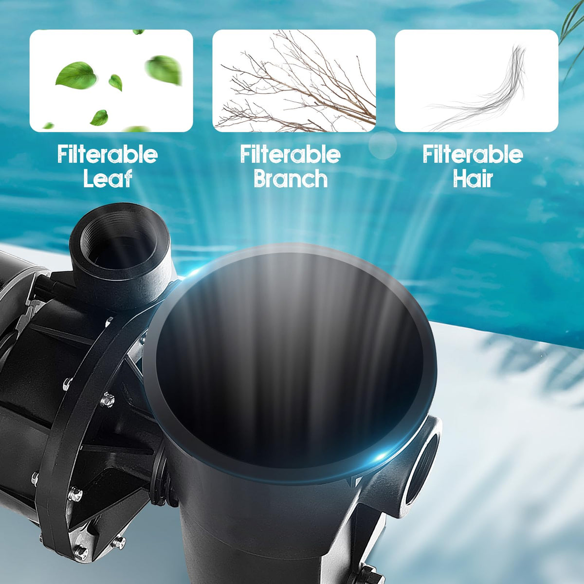 Fexhull quiet operation icon demonstrates low noise during pool time
