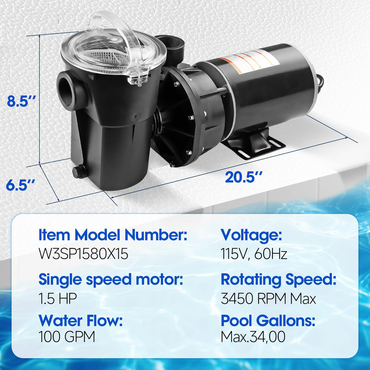 Fexhull water flow view highlights efficient circulation for even pool cleaning