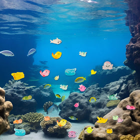 FEXIA dollhouse sea animals add charming detail to tiny rooms.
