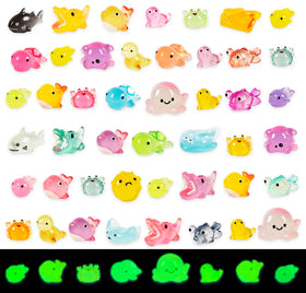 FEXIA resin sea creatures glow, enhancing mini gardens with vibrant color.