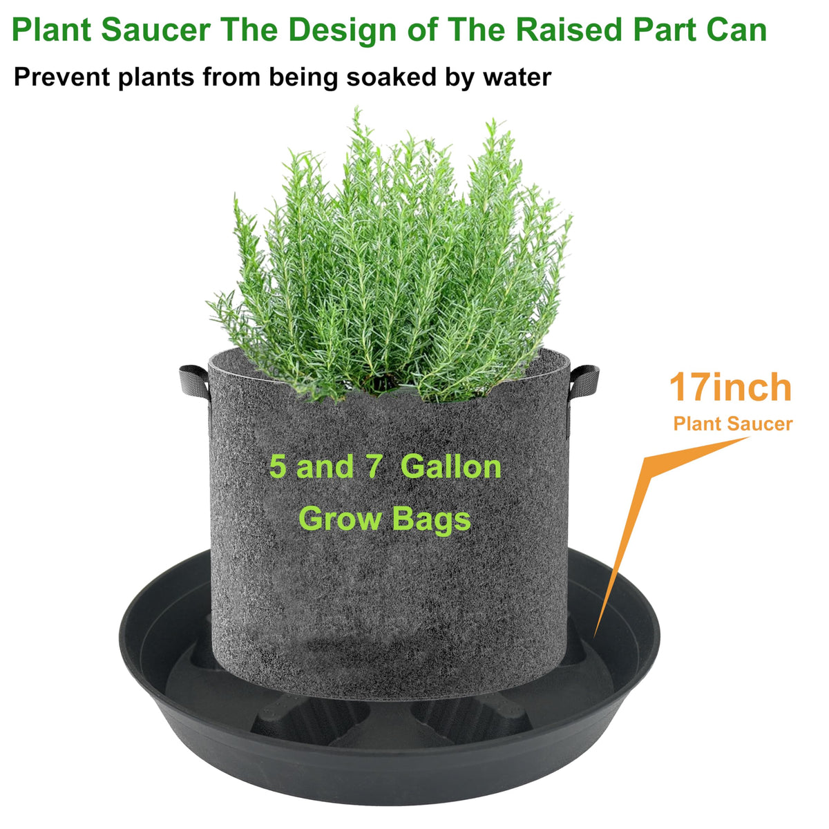 Feyvdzv durable plastic plant tray resists warping for many pots