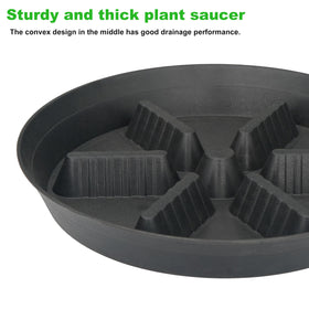 Feyvdzv no-hole indoor/outdoor saucer protects floors from spills