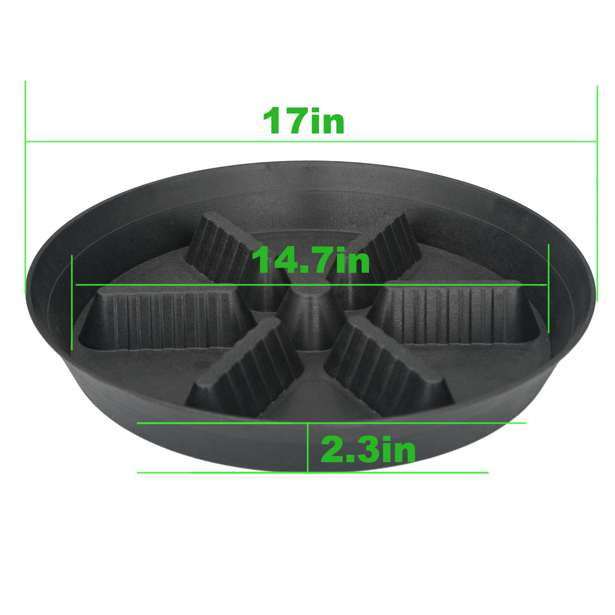 Feyvdzv raised-middle drip tray under large indoor plant