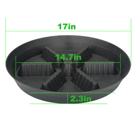 Feyvdzv raised-middle drip tray under large indoor plant