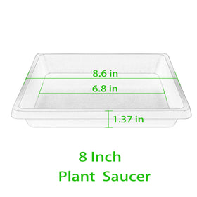 Feyvdzv square plant saucer 8-inch protects surfaces from water damage during watering