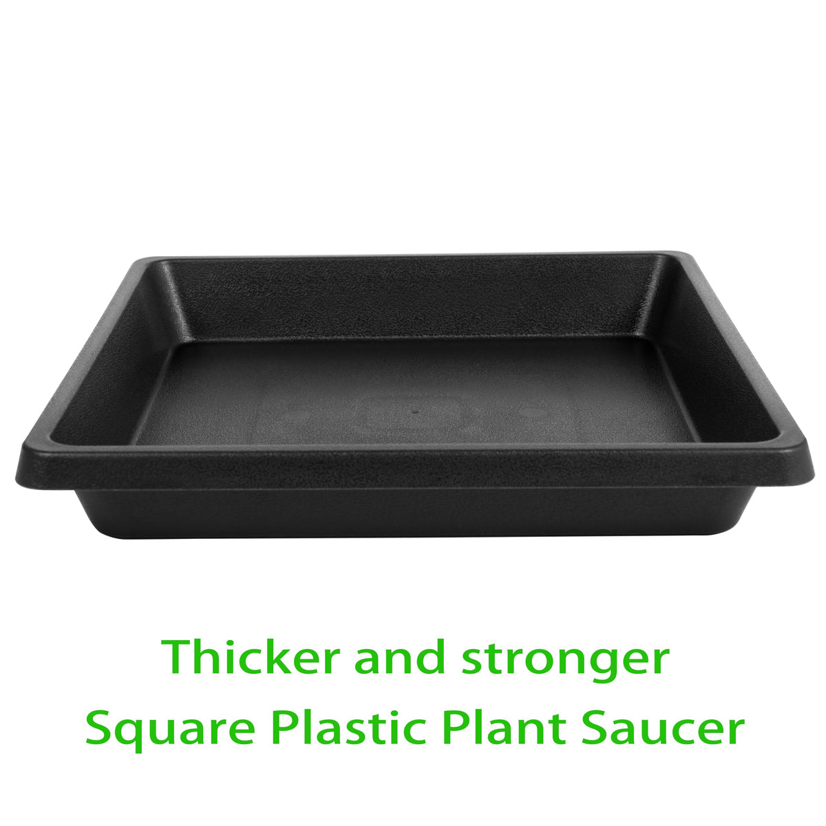 Feyvdzv square saucer 18-inch depth tray ideal for catching spills.