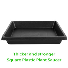 Feyvdzv square saucer 18-inch depth tray ideal for catching spills.