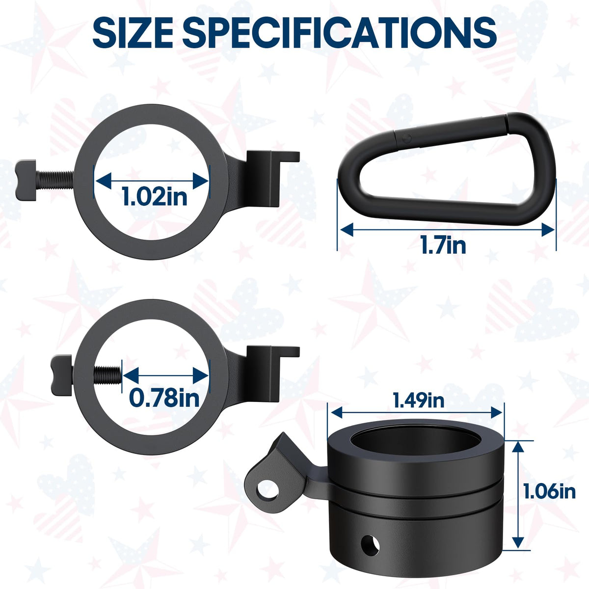 FFILY flag pole rings with 360° swivel for smooth wind rotation