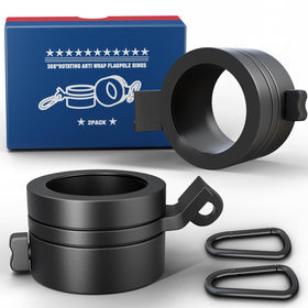 FFILY aluminum flag pole rings with angled connector for tangle-free mounting