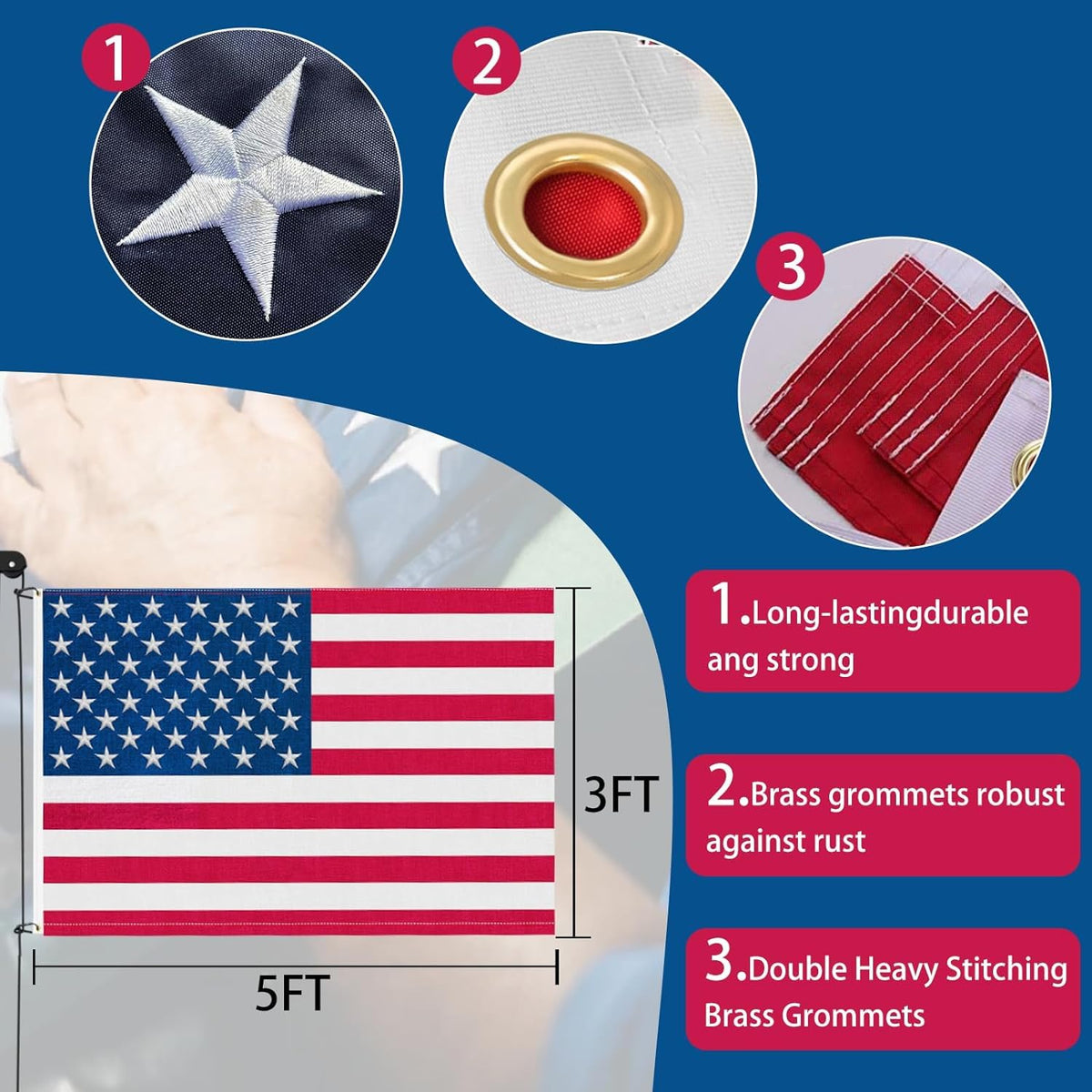 FFILY ball ornament enhances the flag pole’s classic look