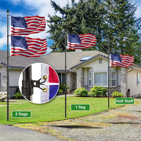 FFILY black ball topper on flag pole adds a classic finishing touch.