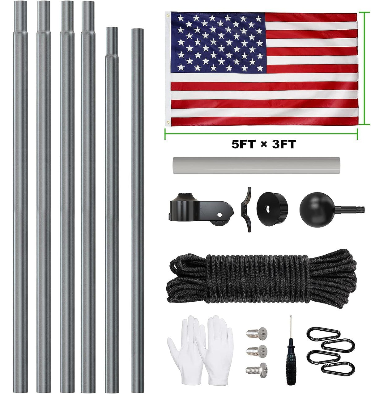 FFILY complete accessory pack includes flag and protection gear.