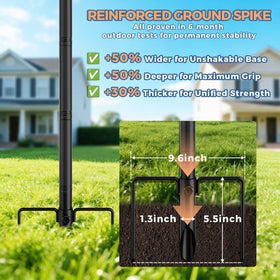 FFILY flag pole 360-degree rotation prevents tangles for easy display.