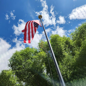 FFILY flag pole ball ornament adds a classic finish to outdoor display.