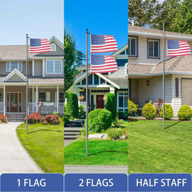FFILY rope and flag clips kit for secure flag mounting
