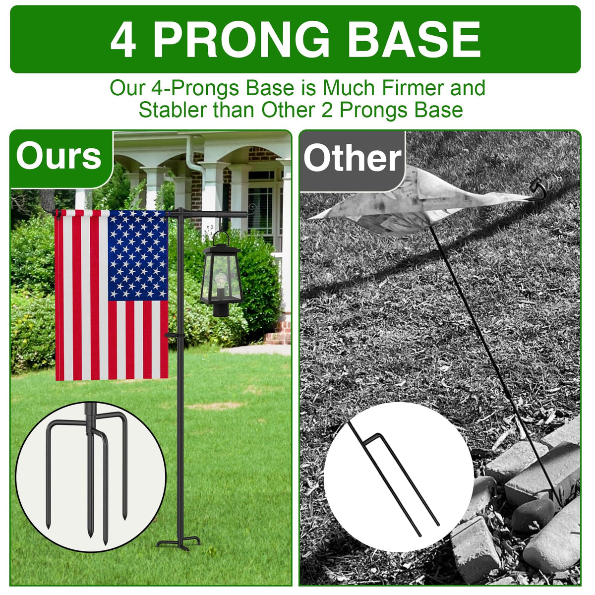 FFILY four prong base anchors stand securely in lawn