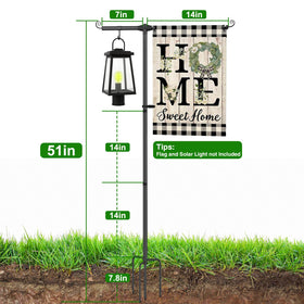 FFILY shepherd hook design ideal for flags, bird feeders, and decor