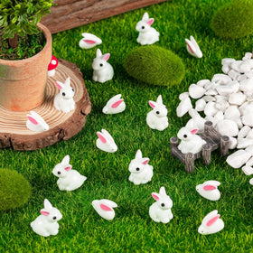 FFNIU easter bunny decor for mini scenes and cake toppers