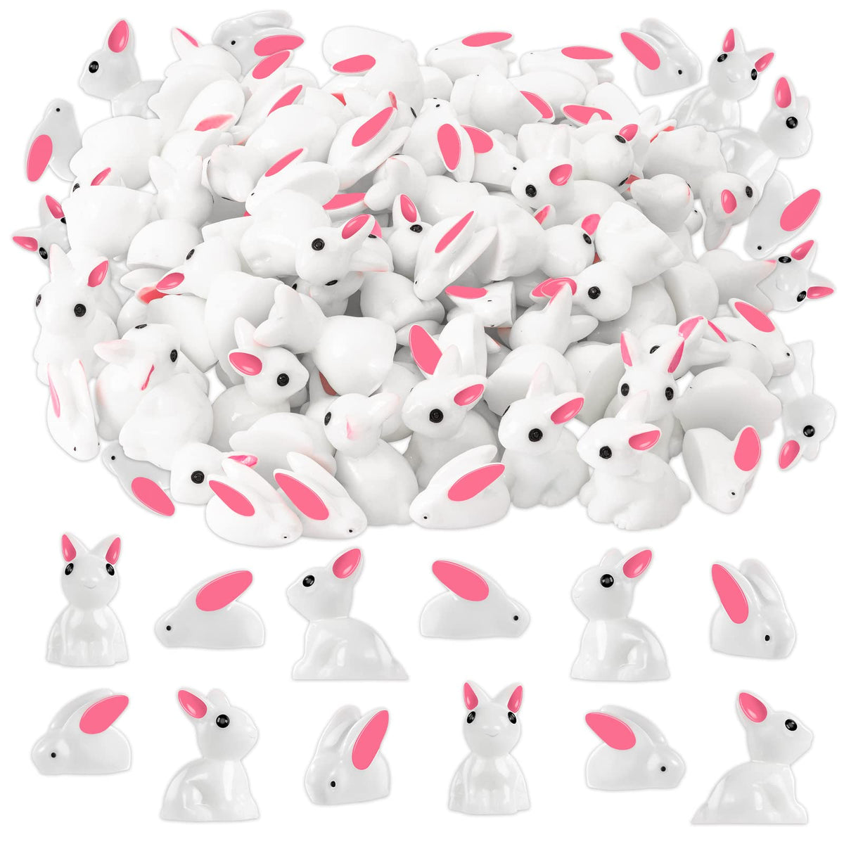 FFNIU miniature rabbit figurines for garden decor and tiny landscapes