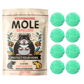 FfordHome Mole Repellent bottle ready for outdoor use to deter burrowers