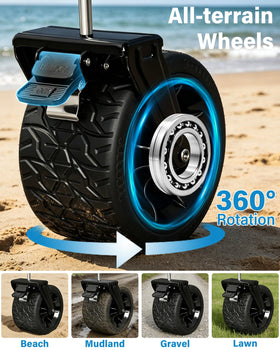 FFQ foldable wagon with brakes for safe stops on uneven surfaces