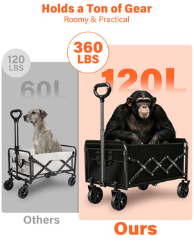 FFQ heavy-duty foldable wagon frame designed for durable daily hauling