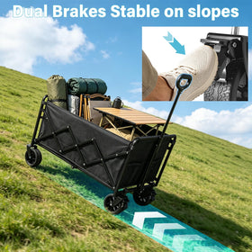 FFQ large folding wagon stored flat in a trunk or closet