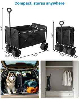 FFQ outdoor wagon ideal for beach and camping trips with versatile hauling