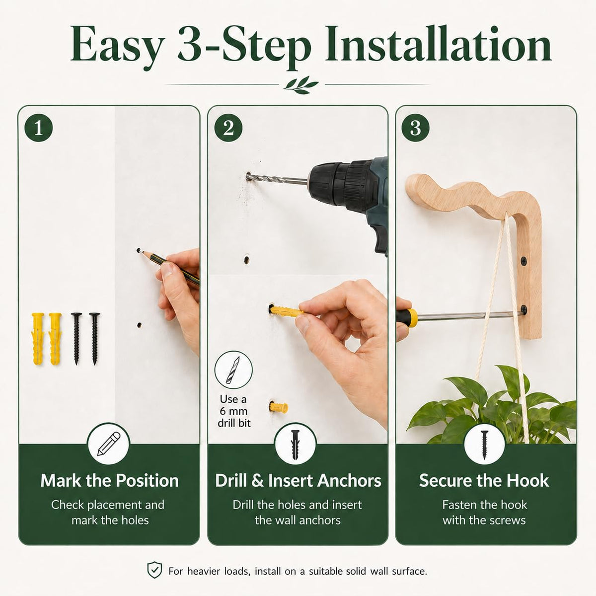 FGSAEOR pack of 2 wall hooks adapts to various decor styles and spaces.
