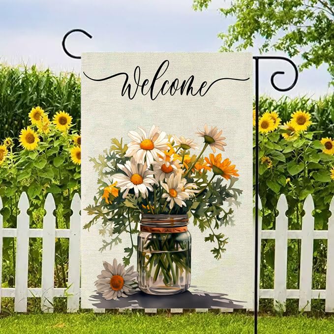 FGSS burlap garden flag, weather-resistant material keeps colors vibrant season after season.