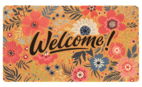 FGSS Flower Welcome Doormat cleans easily by shaking, vacuuming, or rinsing.