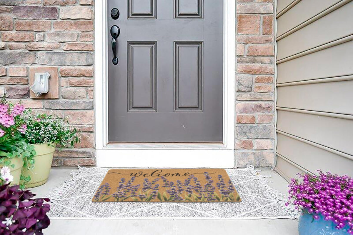 Easy care FGSS doormat; shake, vacuum, or hose rinse for quick refresh.